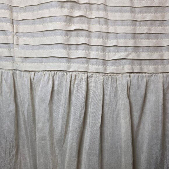 Hazel Silk Cotton Floral Embroidered Top L - Picture 3 of 10